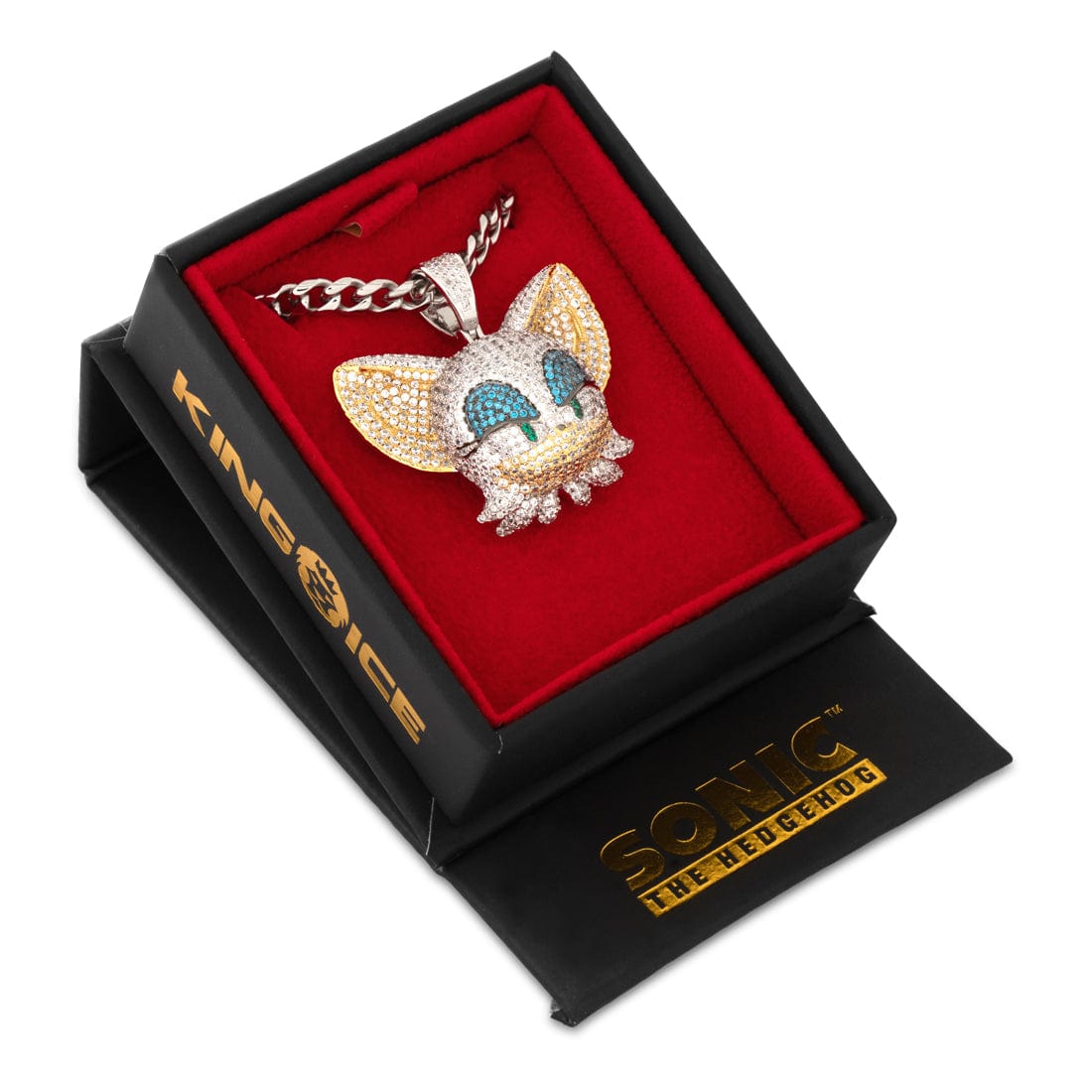 Sonic the Hedgehog x King Ice - Rouge the Bat Necklace in 14K/White Gold / 1.5" by King Ice