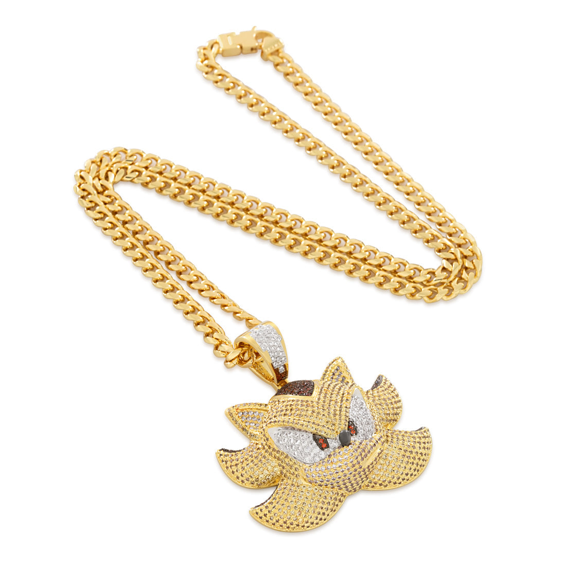 Sonic the Hedgehog x King Ice - Super Shadow Necklace in 14K Gold / 2" by King Ice
