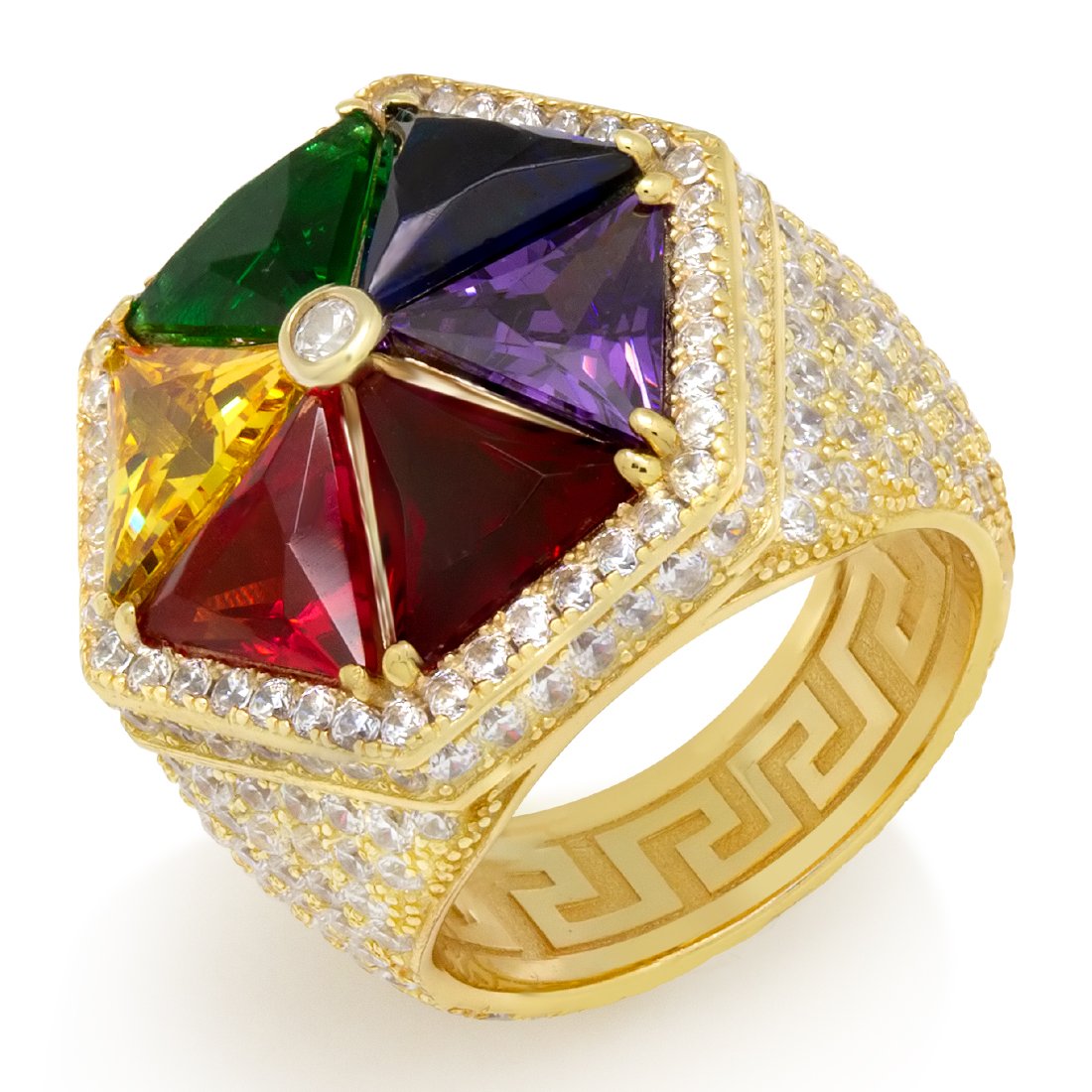 Spectrum Royalty Ring in Sterling Silver / 14K Vermeil / 7 by King Ice