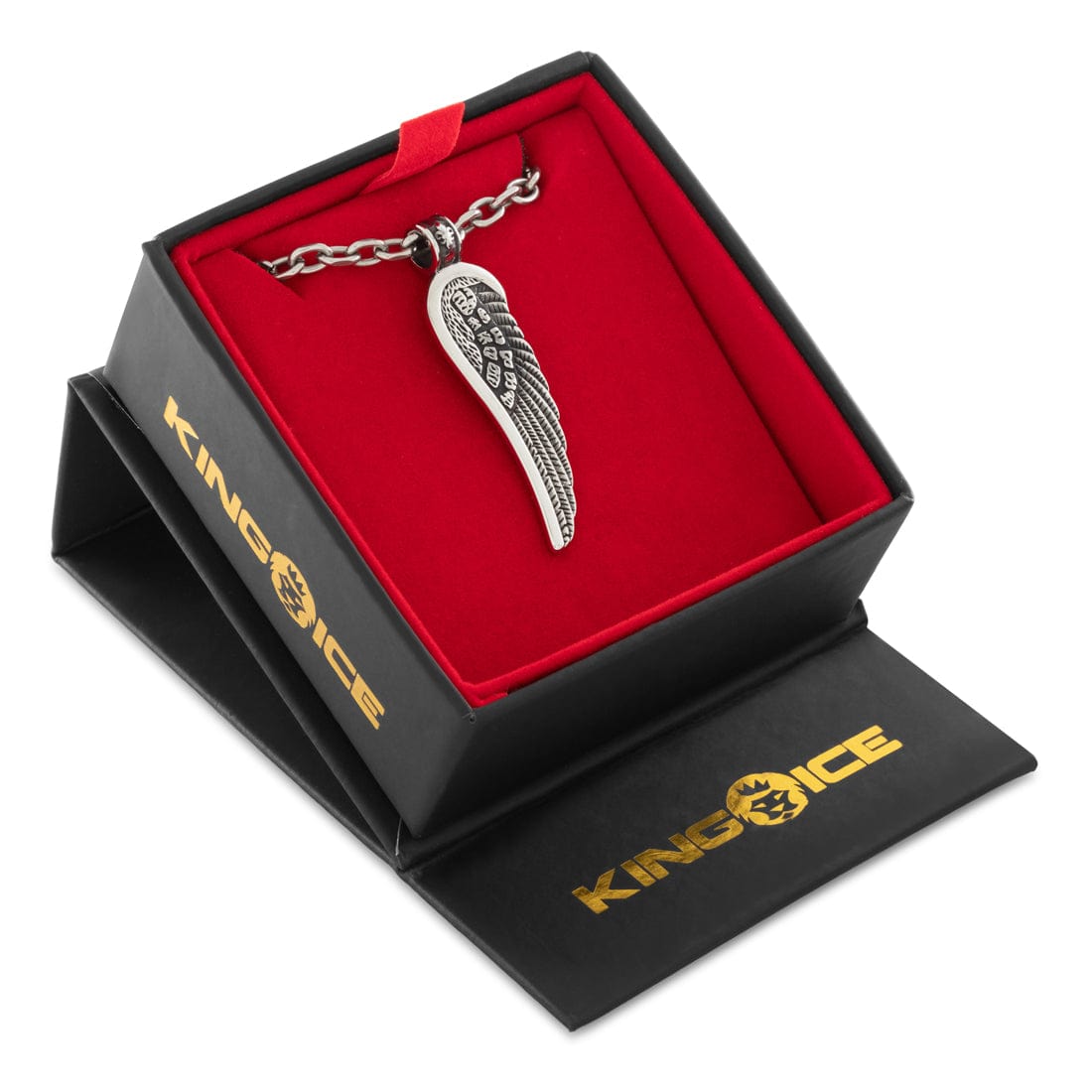 Split-Single Wing Necklace in 2.2" by King Ice