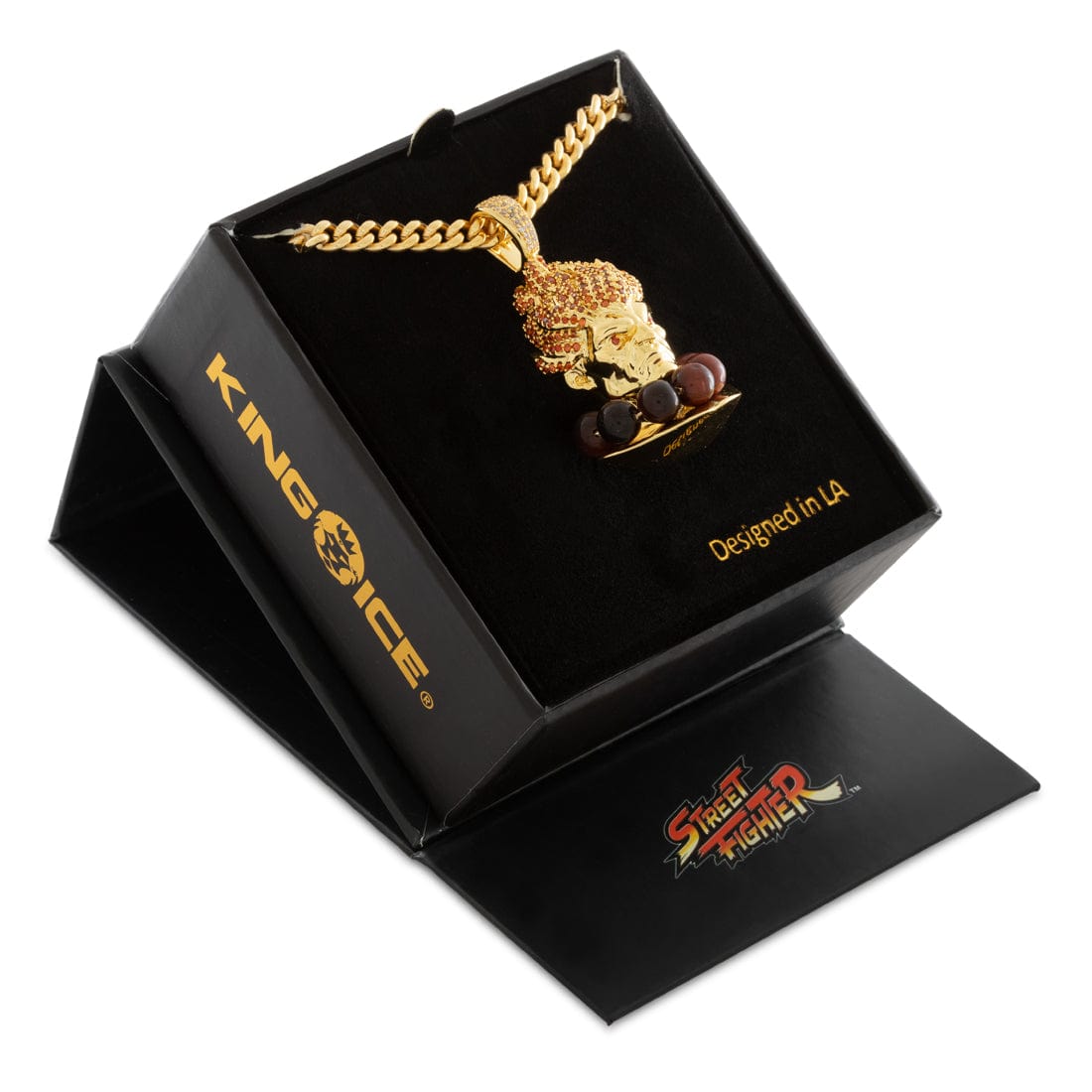 Street Fighter x King Ice - Akuma Necklace in 2" by King Ice