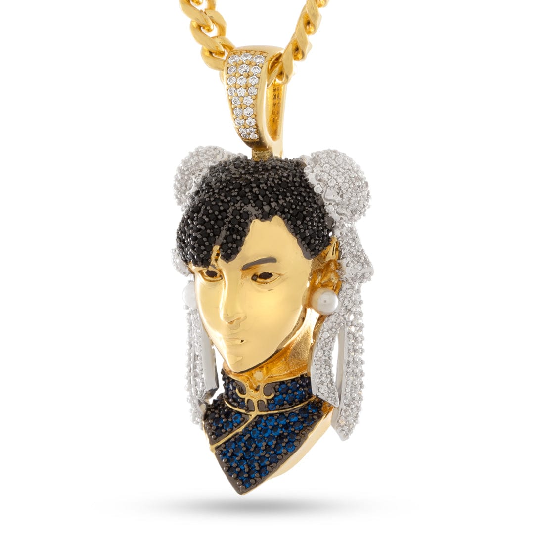 Street Fighter x King Ice - Chun-Li Necklace  in  2.1" by King Ice