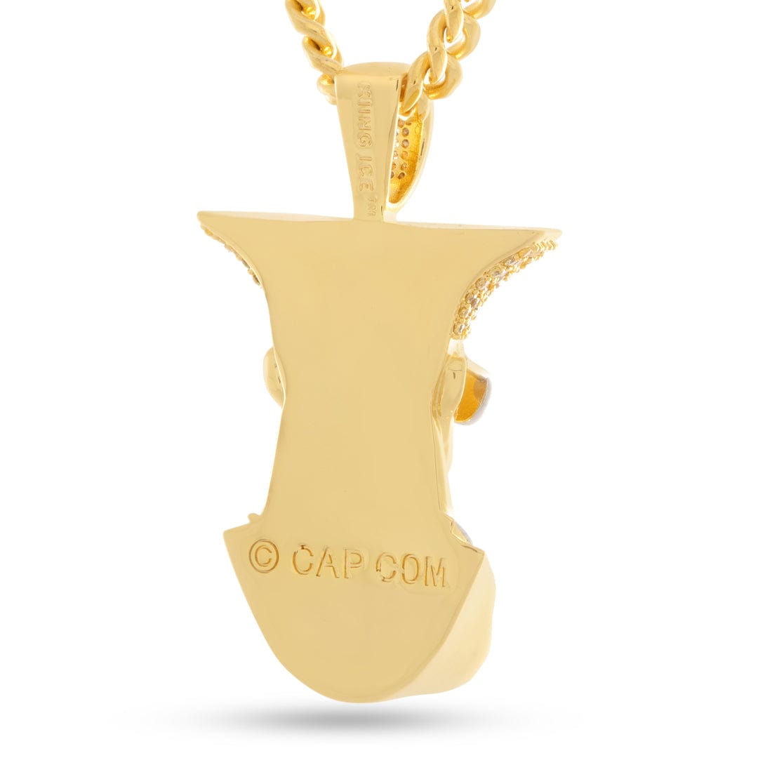 Street Fighter x King Ice - Guile Necklace  in  2.1" by King Ice