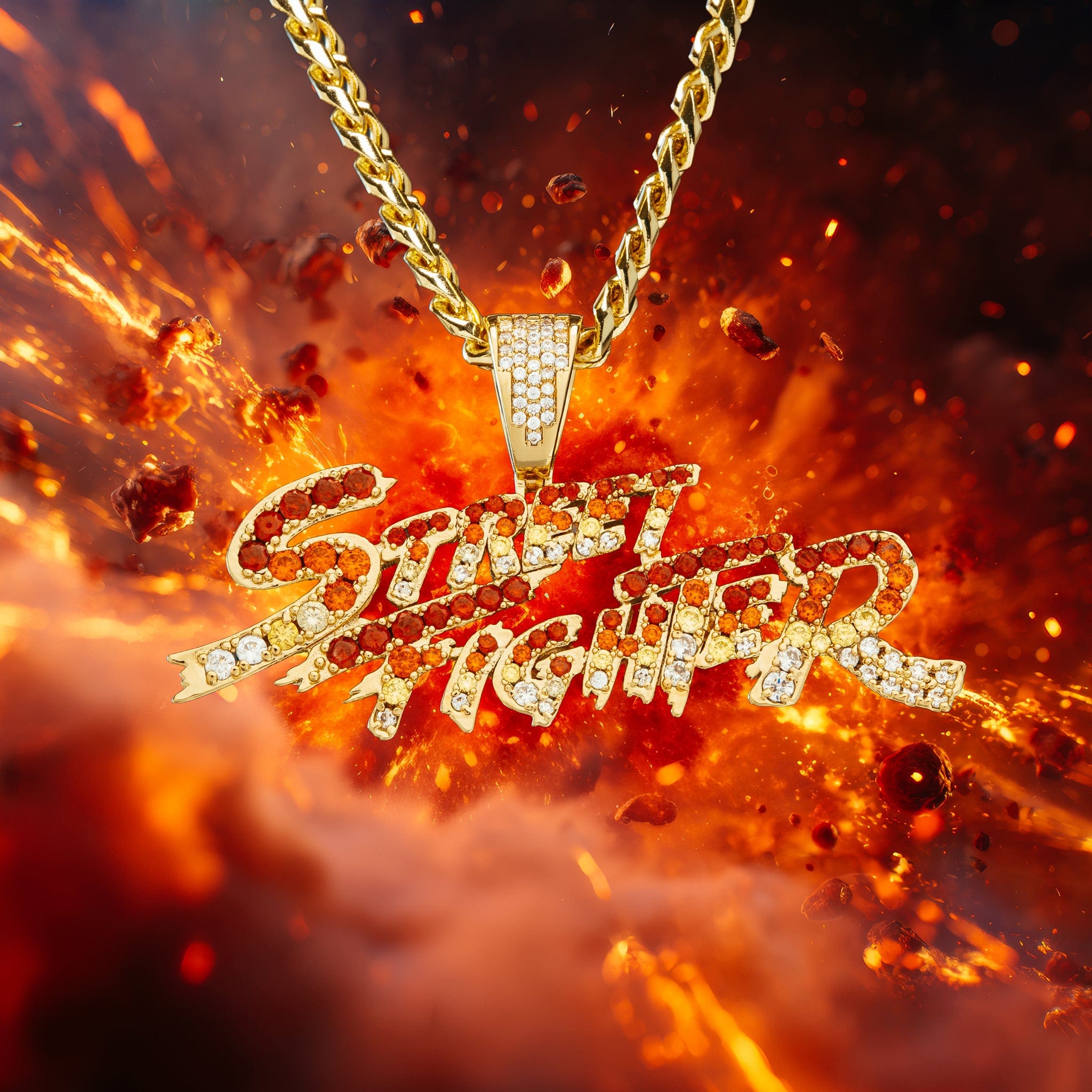 Street Fighter x King Ice - Street Fighter Necklace in 1" by King Ice