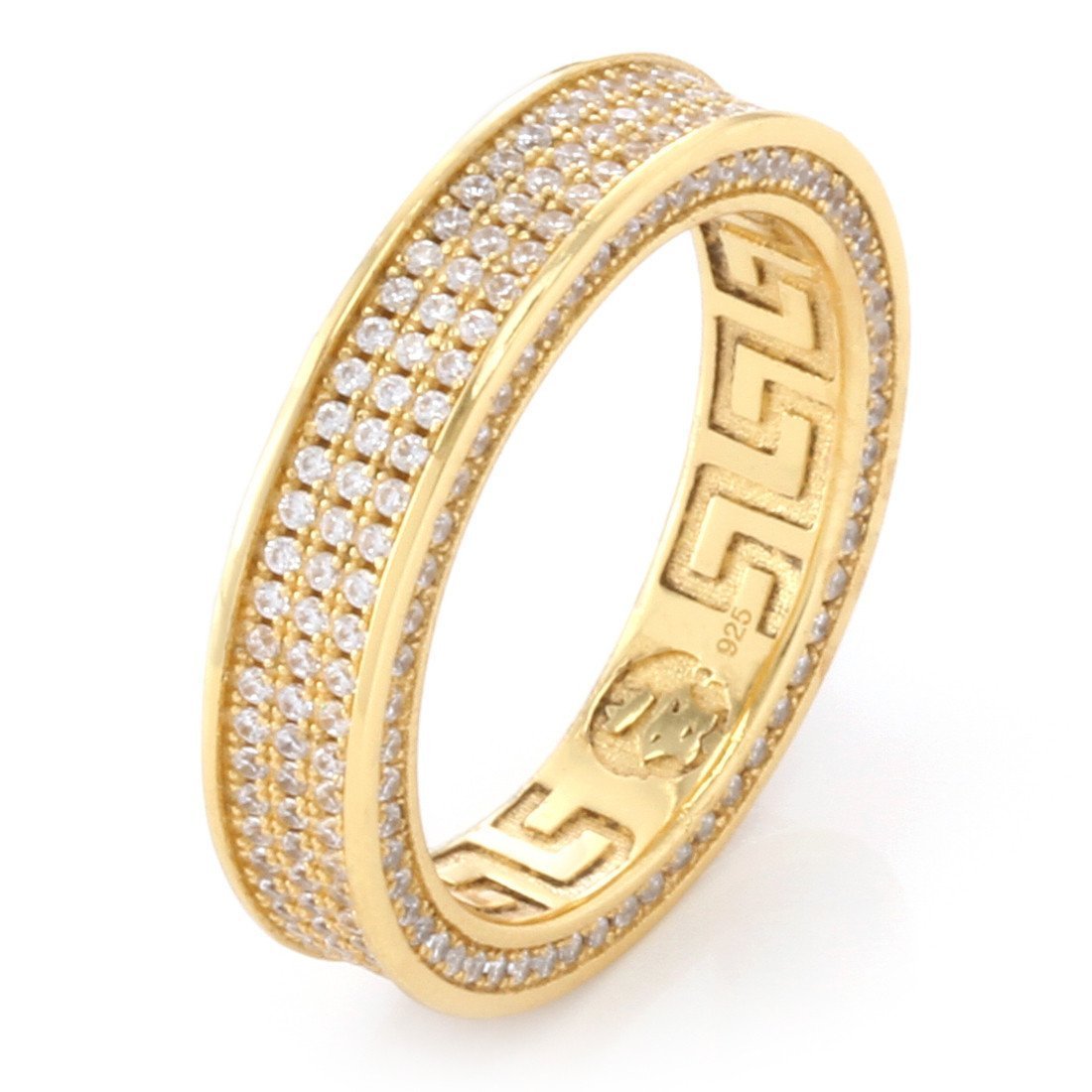 3-Row Infinity Ring in Sterling Silver / 14K Vermeil / 7 by King Ice