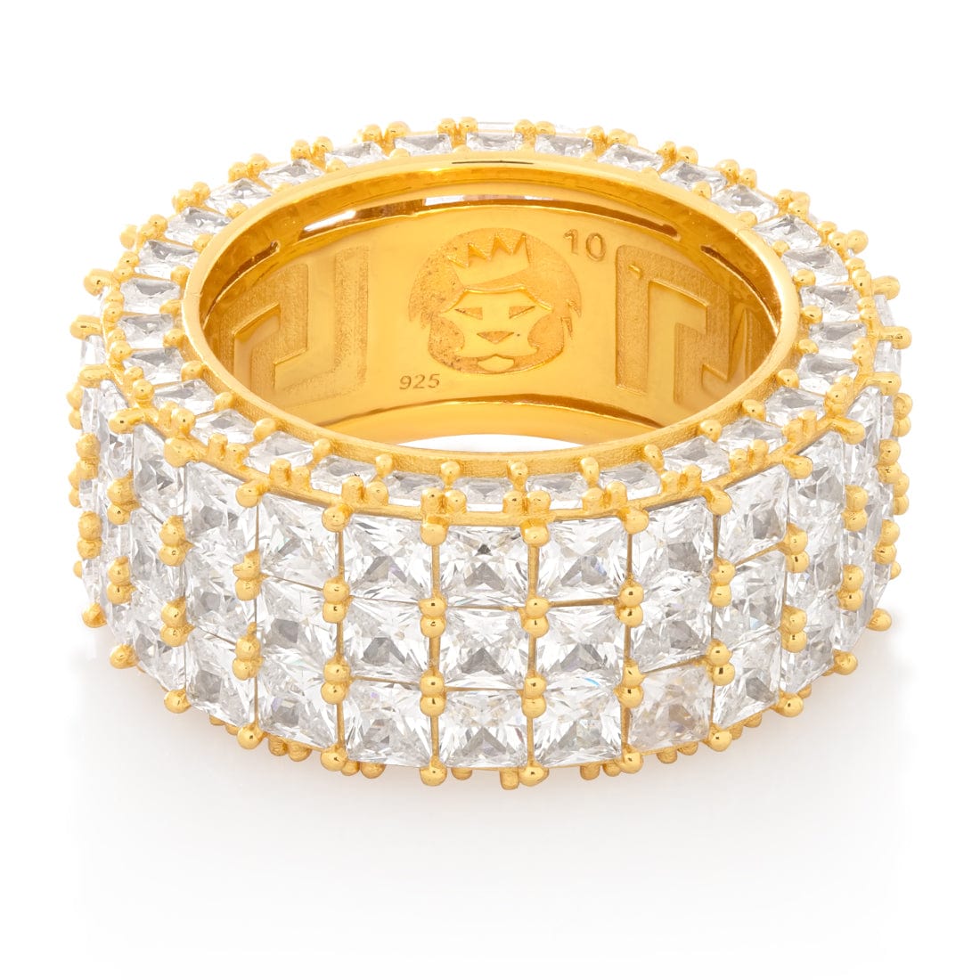 Triple-Row Signet Ring in by King Ice