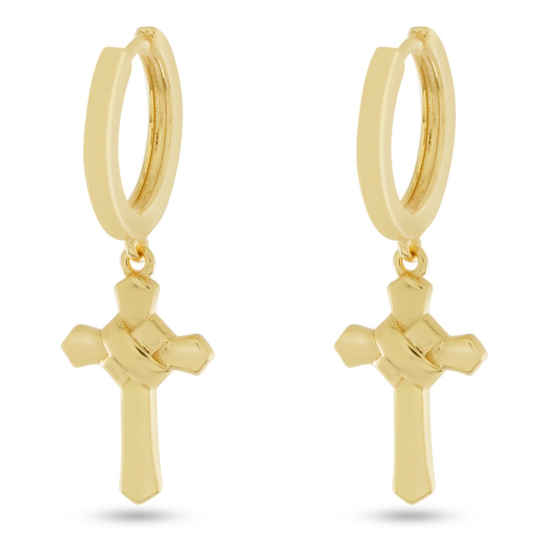 Wrapped Cross Earrings in by King Ice