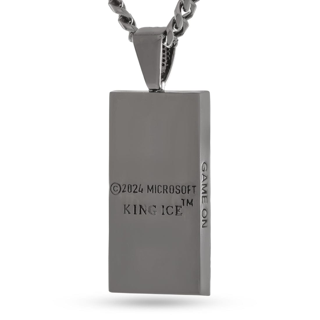 Xbox x King Ice - Game On Dog Tag Necklace in Black Gold / 1.5" by King Ice