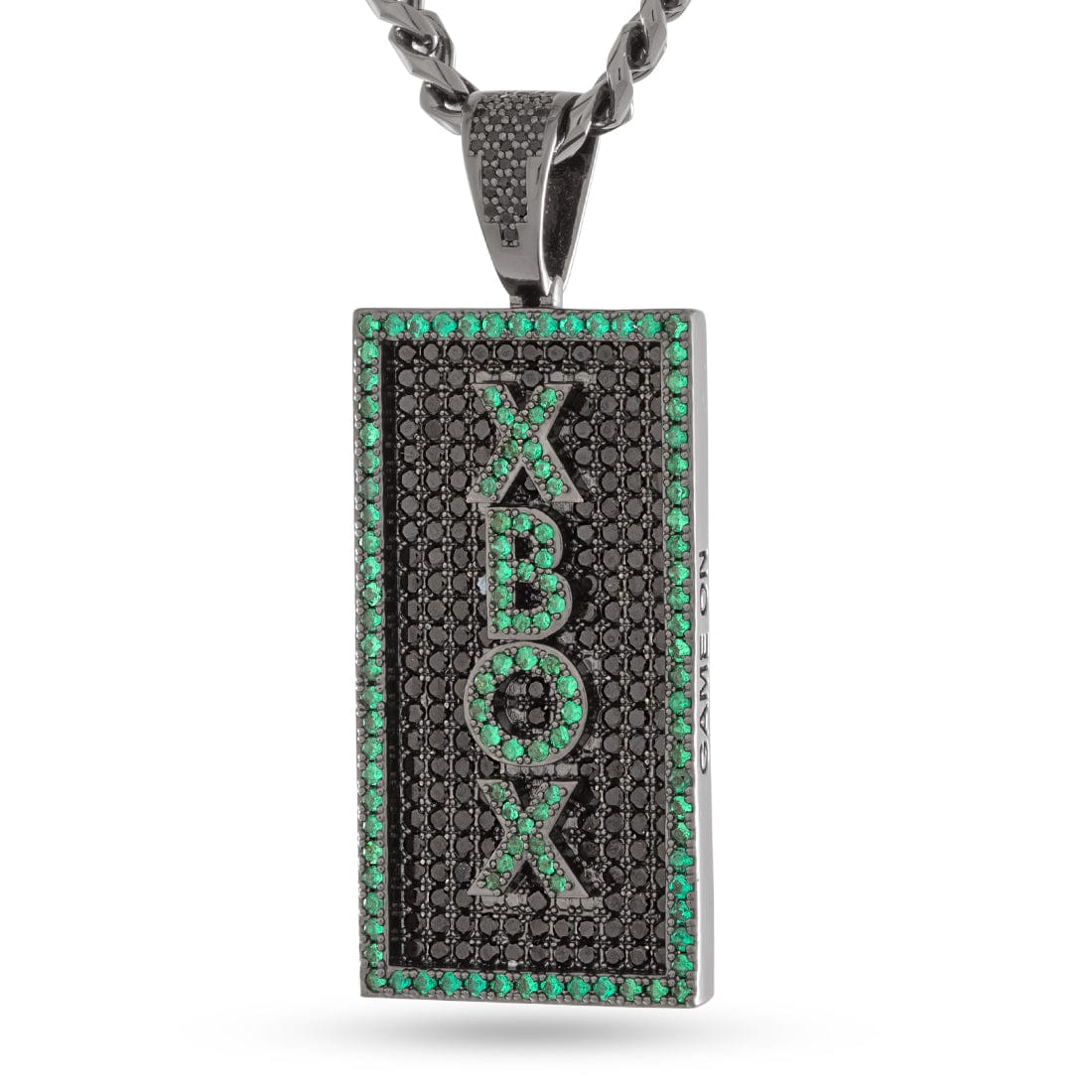 Xbox x King Ice - Game On Dog Tag Necklace in Black Gold / 1.5" by King Ice