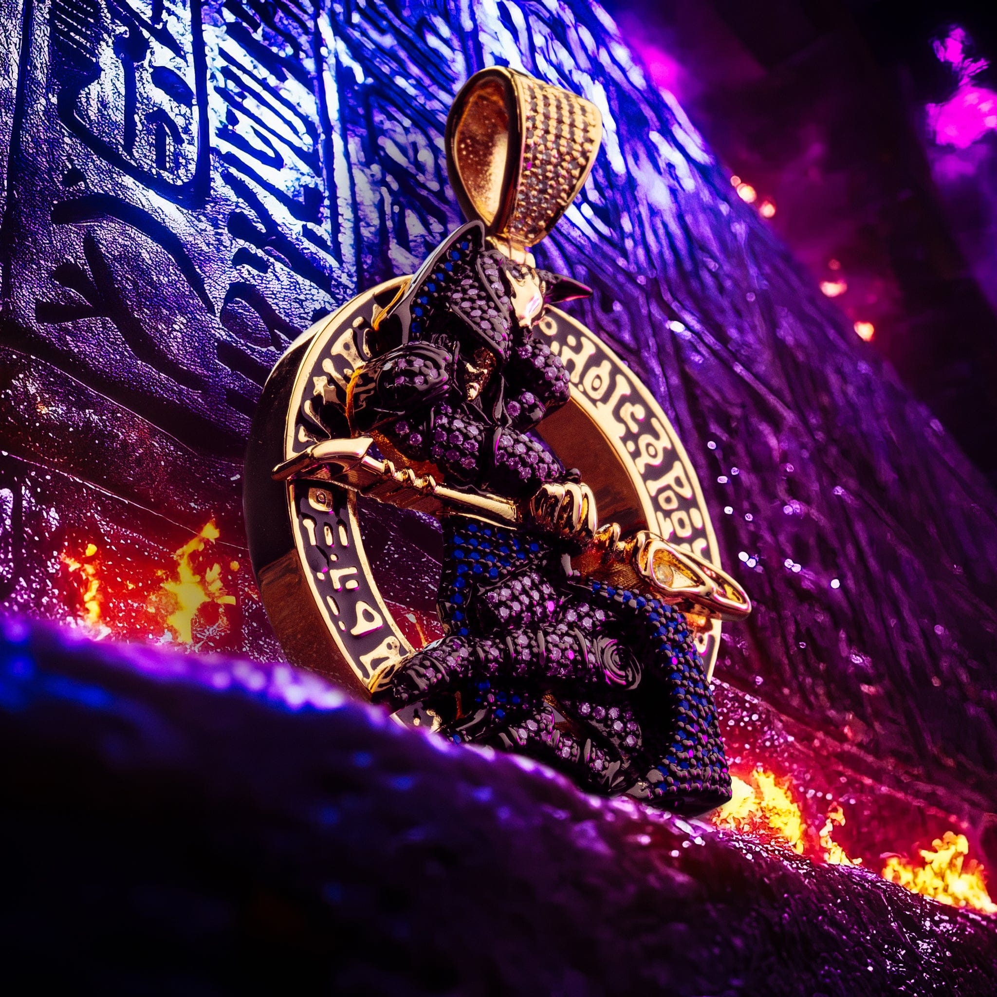 Yu-Gi-Oh! x King Ice - Dark Magician Necklace in by King Ice